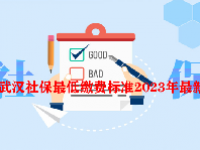 武汉社保最低缴费标准2023年最新