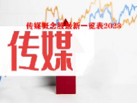传媒概念股最新一览表2023