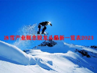 冰雪产业概念股龙头最新一览表2023