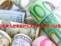 欧元兑换人民币实时汇率2023年8月17日最新