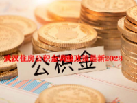 武汉住房公积金调整政策最新2023
