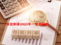存款利率2023年一览表最新