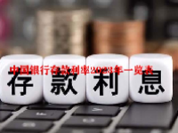 中国银行存款利率2023年一览表