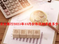 农业银行2023年10月份存款利率是多少？