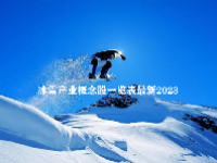冰雪产业概念股一览表最新2023