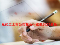 氟化工上市公司龙头一览表2023最新