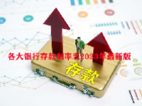各大银行存款利率表2023年最新版