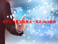 电子竞技概念股龙头一览表2023最新