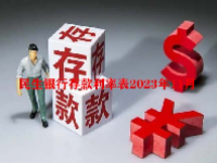 民生银行存款利率表2023年11月