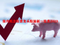 猪肉概念股票龙头股最新一览表2023