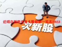 近端次新概念龙头股最新一览表2023