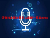语音技术概念股龙头最新一览表2023