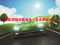 新能源概念股龙头一览表最新2023