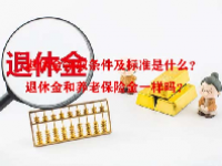 退休金领取条件及标准是什么？退休金和养老保险金一样吗？