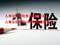 人寿分红保险怎么领取分红？人寿分红保险10年到期能领多少？