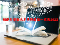 知识付费概念龙头股最新一览表2023