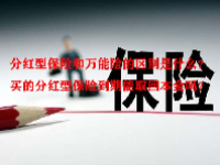 分红型保险和万能险的区别是什么？买的分红型保险到期能取回本金吗？