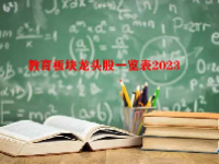 教育板块龙头股一览表2023