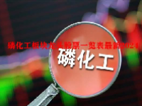 磷化工板块龙头股票一览表最新2024