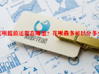 花呗提前还款在哪里？花呗最多可以分多少期？
