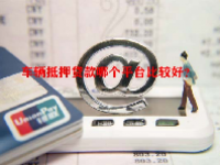 车辆抵押贷款哪个平台比较好？
