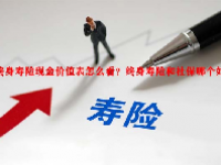 终身寿险现金价值表怎么看？终身寿险和社保哪个好？