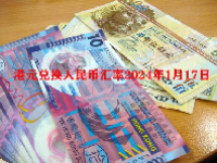 港元兑换人民币汇率2024年1月17日