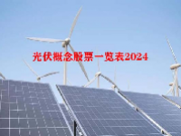光伏概念股票一览表2024