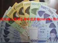 韩元兑换人民币汇率今日价格2024年1月25日