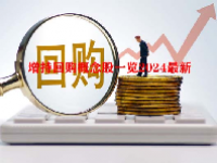 增持回购概念股一览2024最新