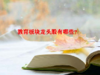 教育板块龙头股有哪些？