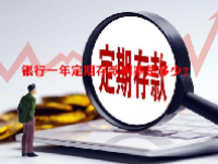 银行一年定期存款利率是多少？