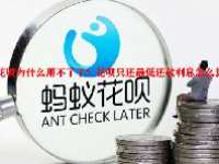 花呗为什么用不了了？花呗只还最低还款利息怎么算？